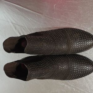 Studded Black Women's Ankle Boots